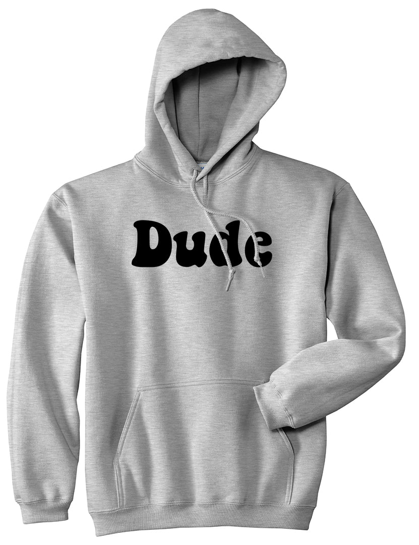 Dude 70s Mens Grey Pullover Hoodie by Kings Of NY