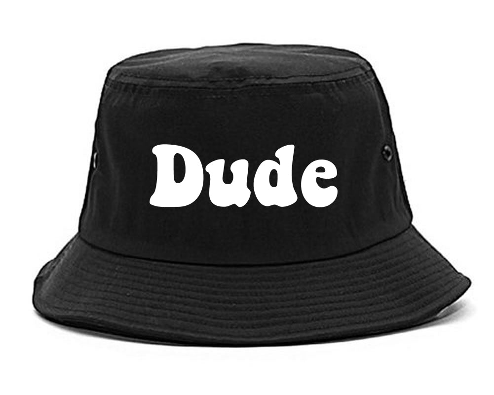 Dude_70s Mens Black Bucket Hat by Kings Of NY