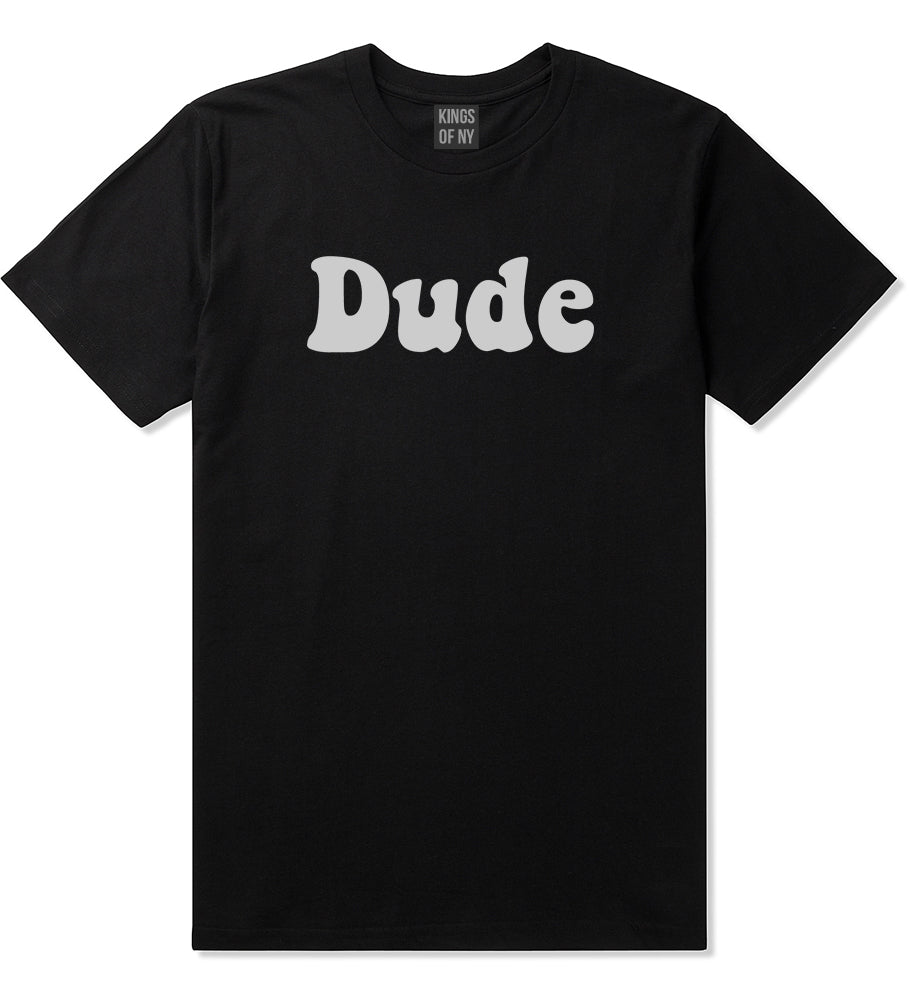 Dude_70s Mens Black T-Shirt by Kings Of NY
