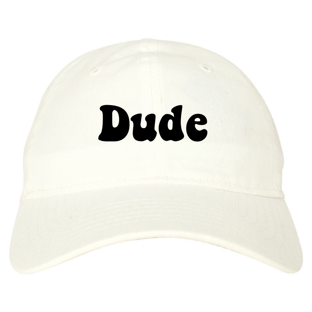 Dude_70s Mens White Snapback Hat by Kings Of NY