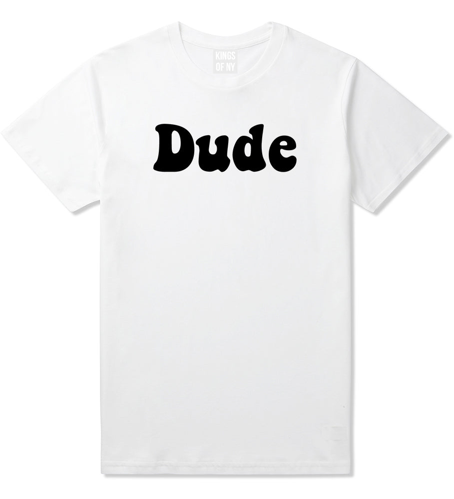 Dude_70s Mens White T-Shirt by Kings Of NY