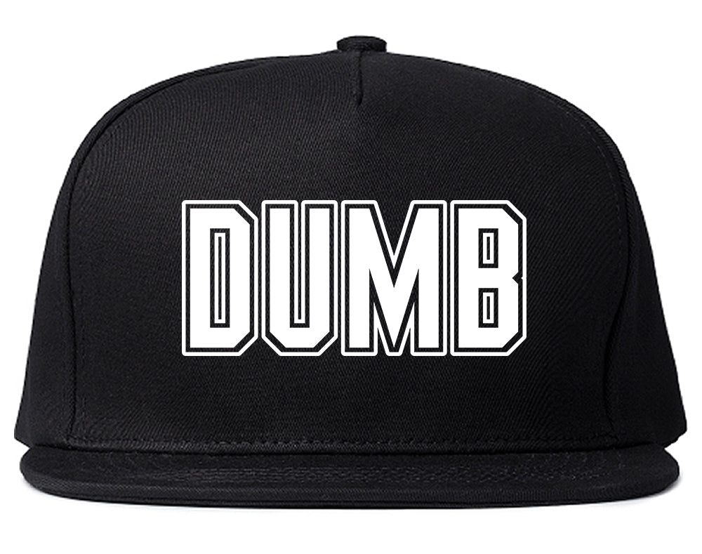 Dumb_Funny_College Mens Black Snapback Hat by Kings Of NY