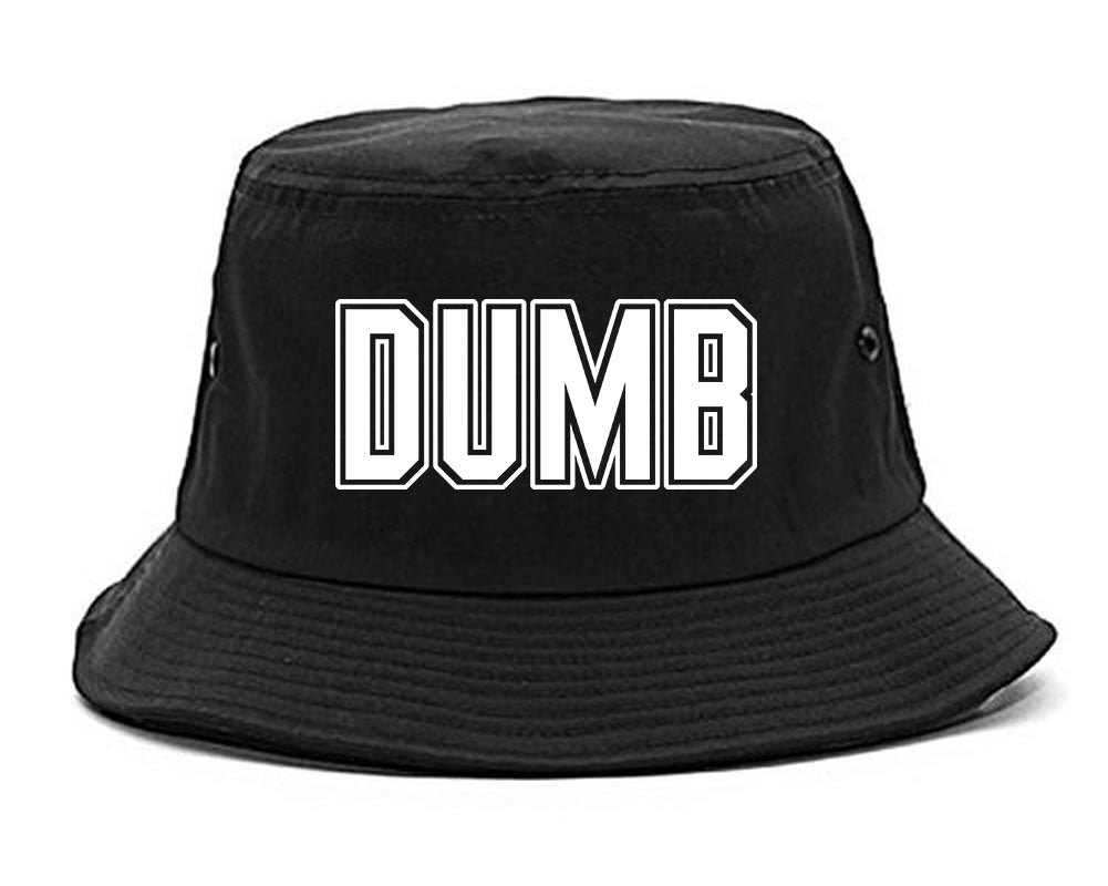 Dumb_Funny_College Mens Black Bucket Hat by Kings Of NY
