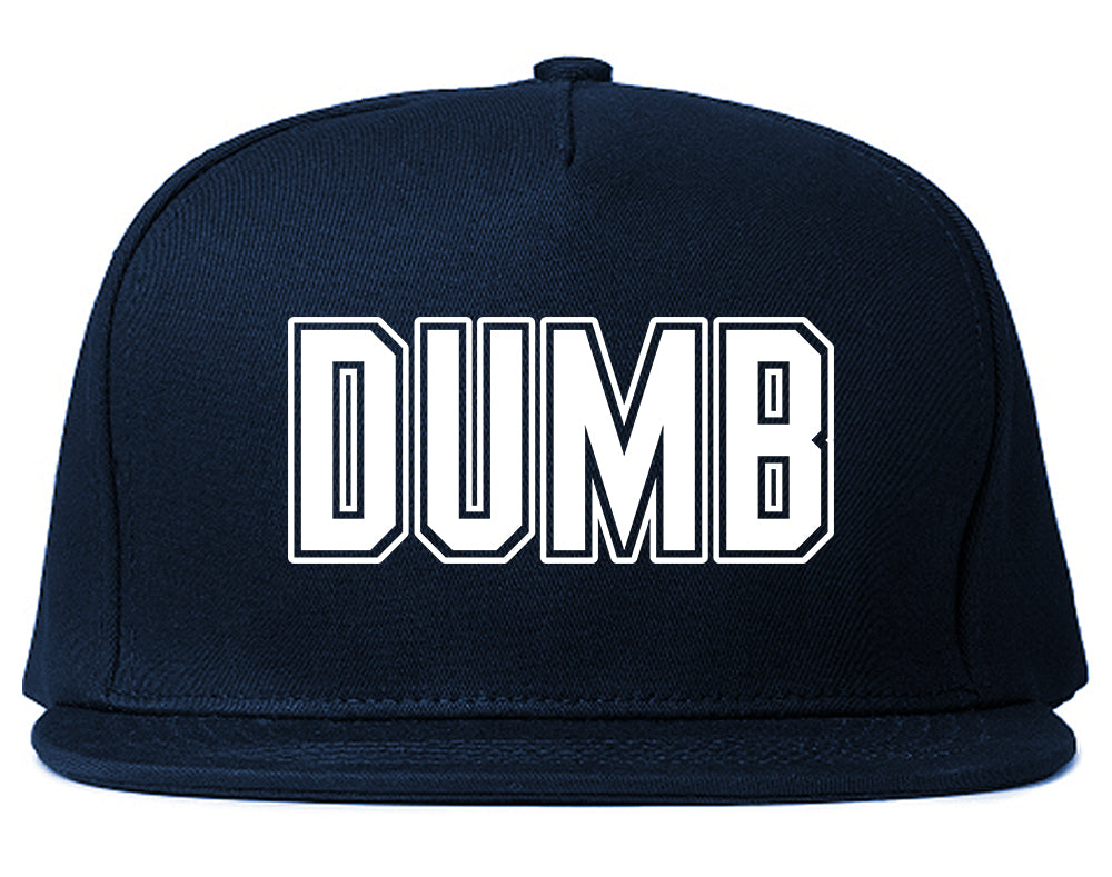 Dumb_Funny_College Mens Blue Snapback Hat by Kings Of NY