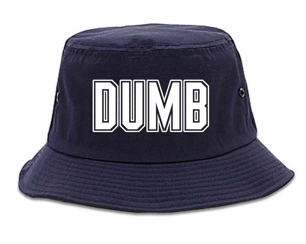 Dumb_Funny_College Mens Blue Bucket Hat by Kings Of NY