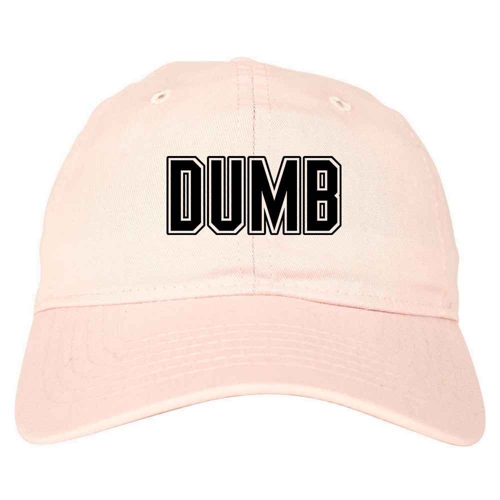 Dumb_Funny_College Mens Pink Snapback Hat by Kings Of NY