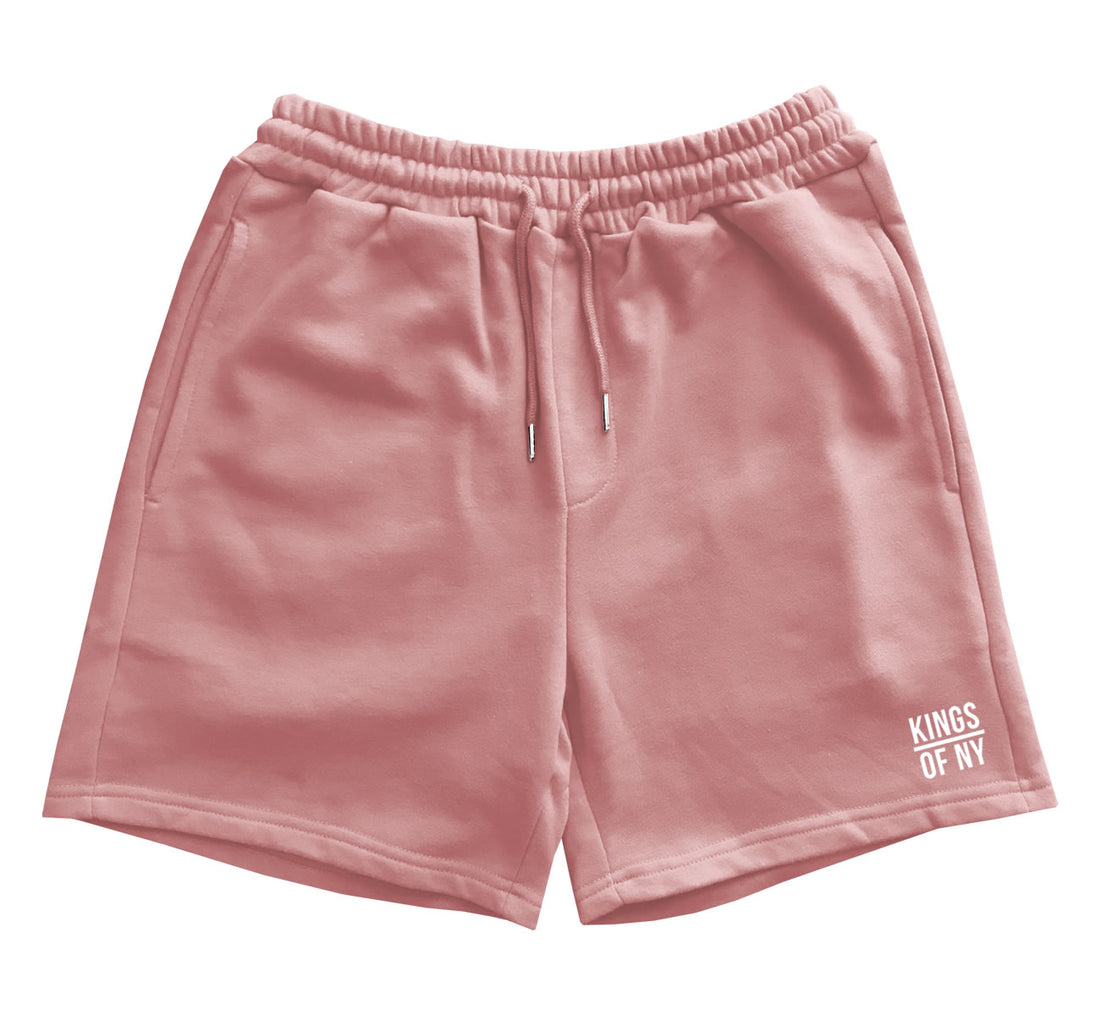 Logo Drawstring Mens Sweat Shorts Dusty Pink