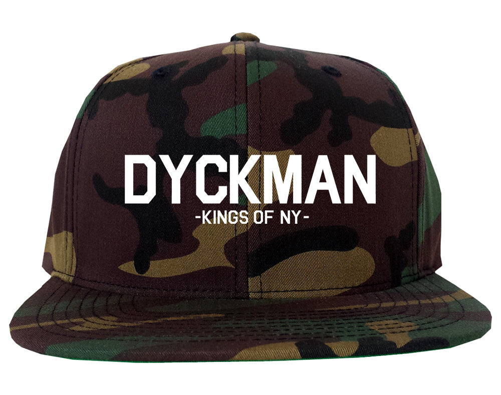 Dyckman Kings Of NY Mens Snapback Hat Green Camo