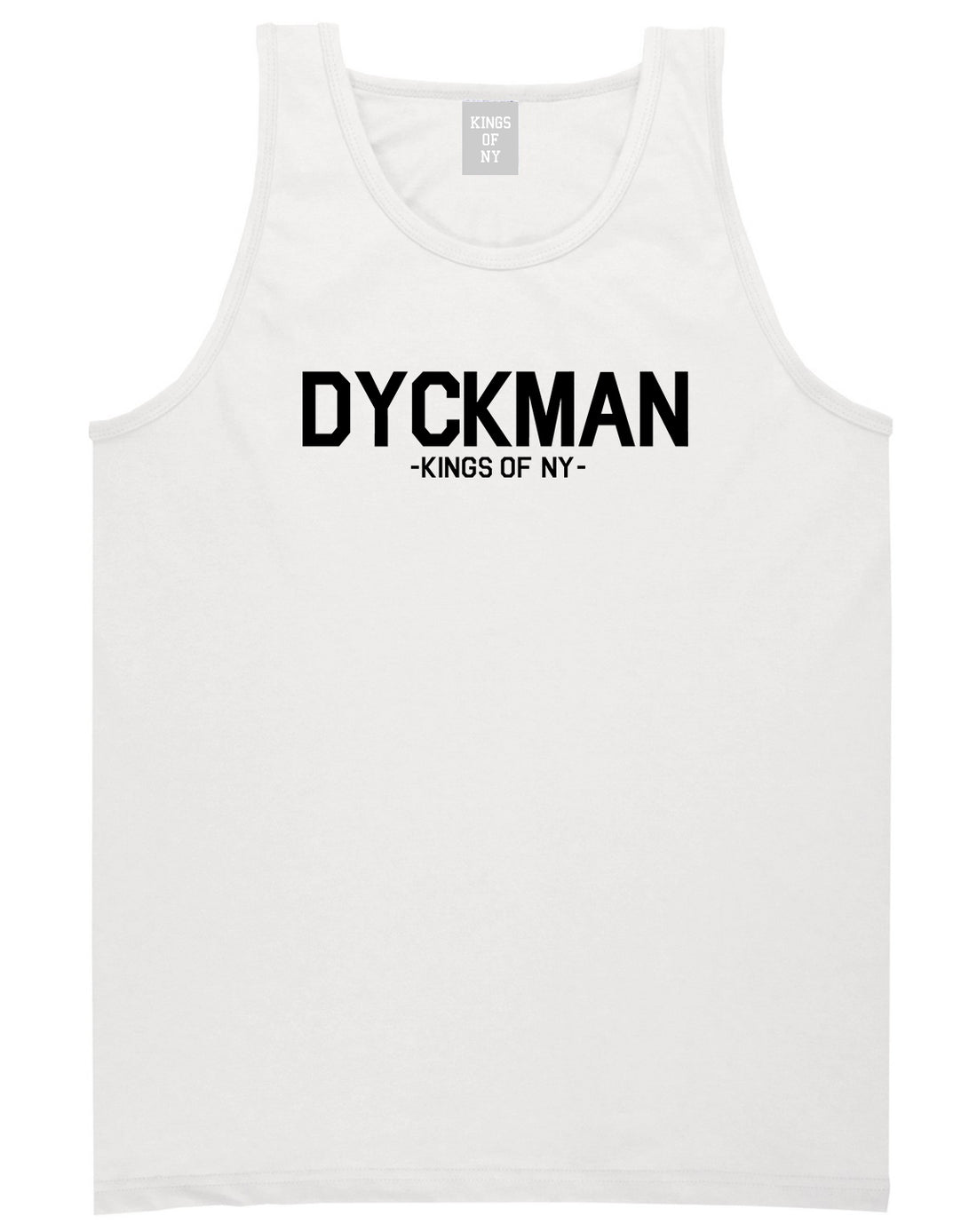 Dyckman Kings Of NY Mens Tank Top Shirt White