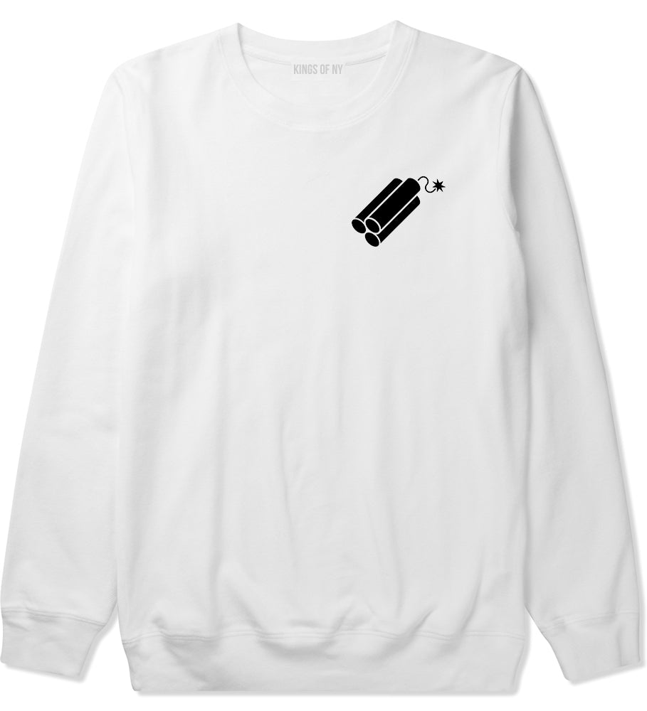 Dynamite Bomb Chest White Crewneck Sweatshirt by Kings Of NY