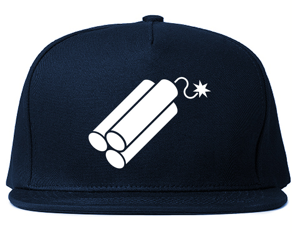 Dynamite Bomb Chest Snapback Hat Blue