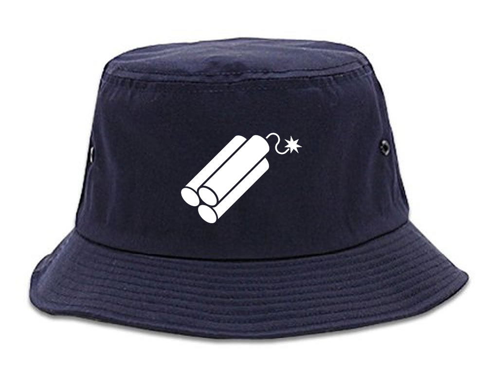 Dynamite Bomb Chest Bucket Hat Blue