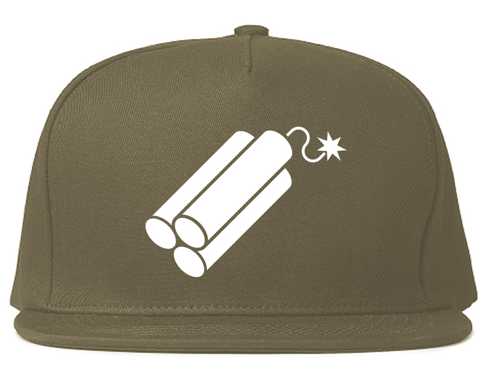 Dynamite Bomb Chest Snapback Hat Grey