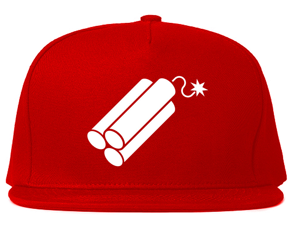 Dynamite Bomb Chest Snapback Hat Red
