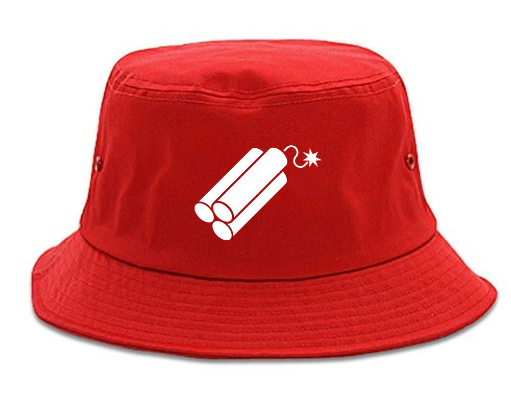 Dynamite Bomb Chest Bucket Hat Red
