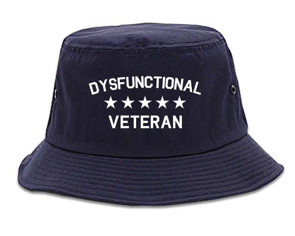 Dysfunctional Veteran Mens Snapback Hat Navy Blue