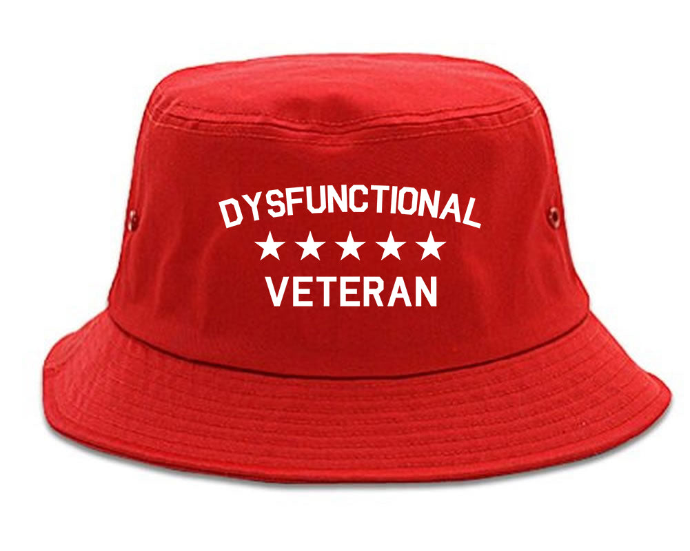 Dysfunctional Veteran Mens Snapback Hat Red