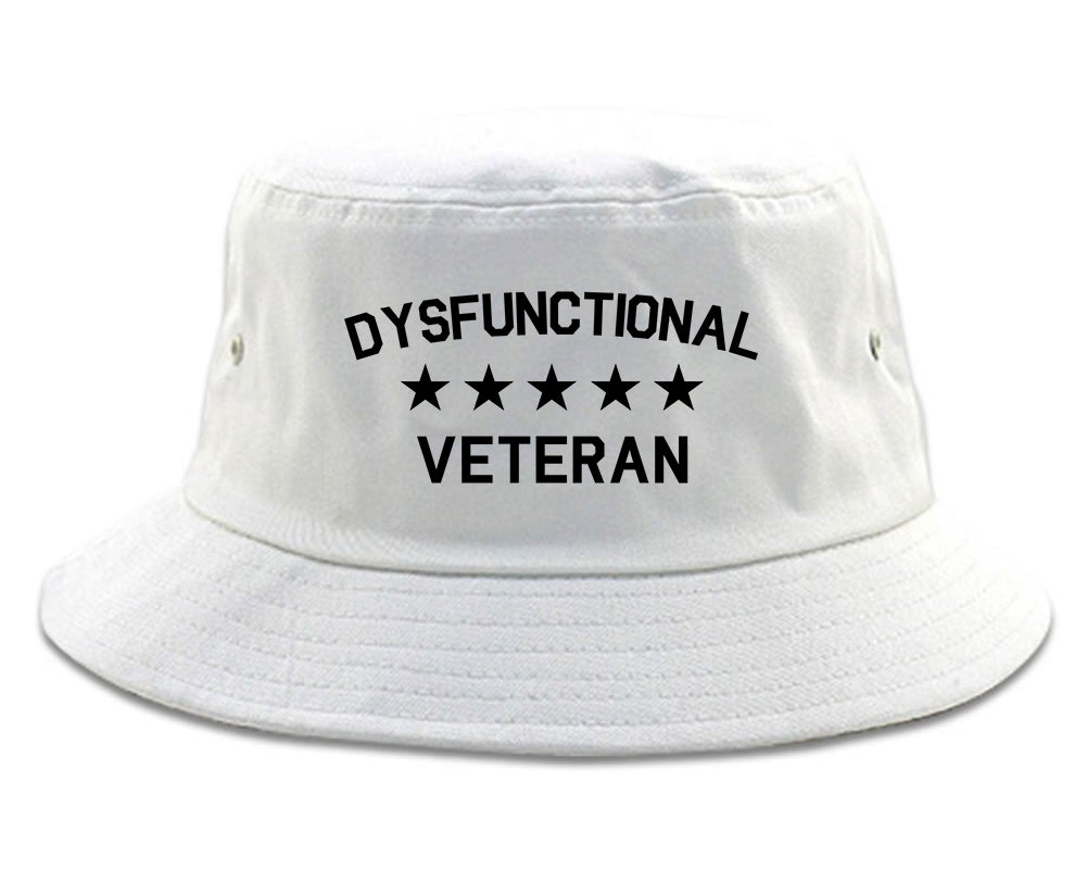 Dysfunctional Veteran Mens Snapback Hat White