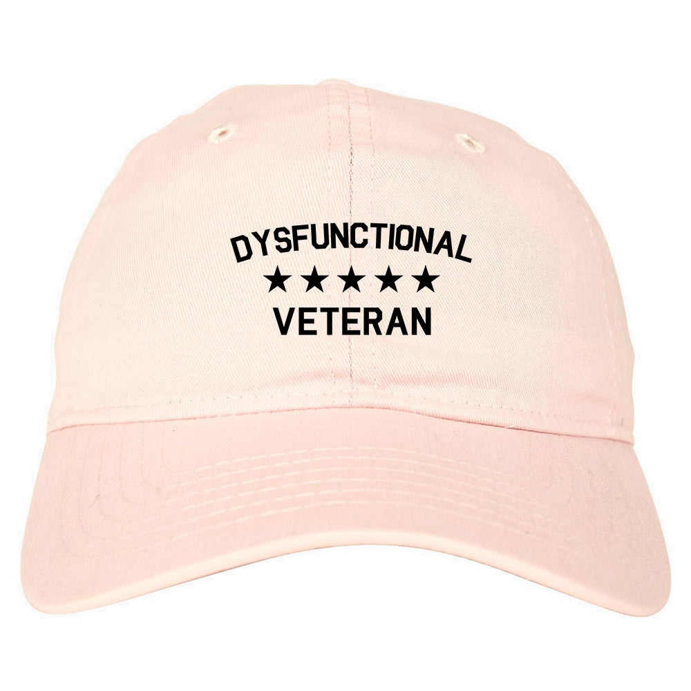 Dysfunctional Veteran Mens Dad Hat Baseball Cap Pink