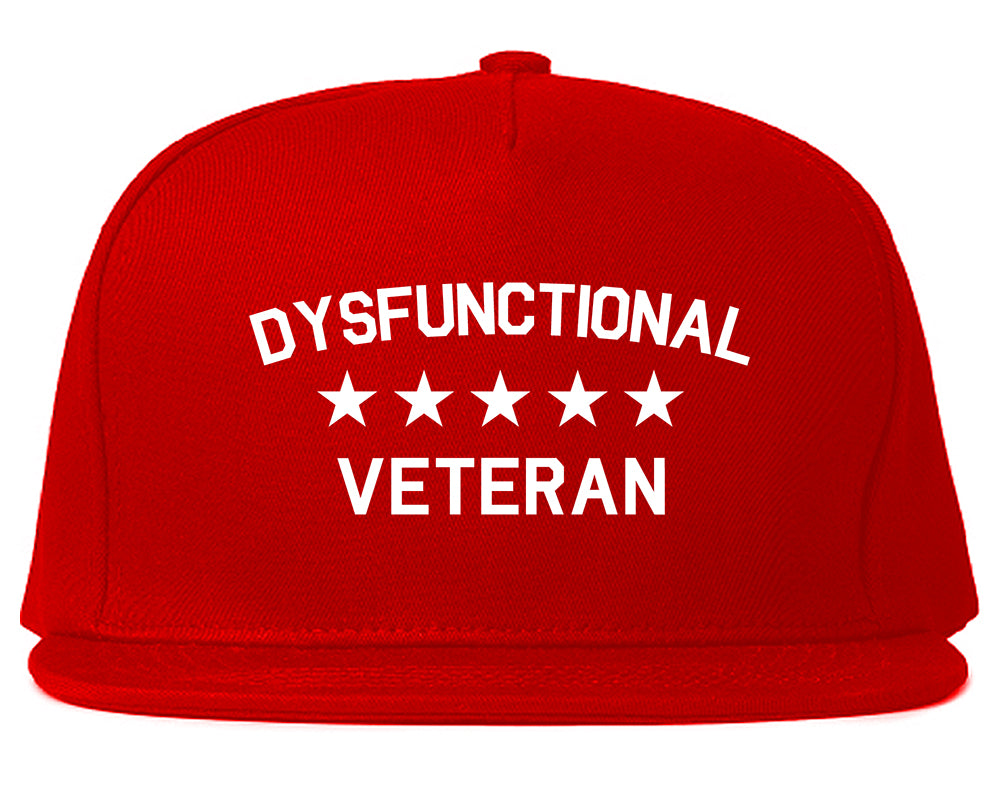 Dysfunctional Veteran Mens Snapback Hat Red