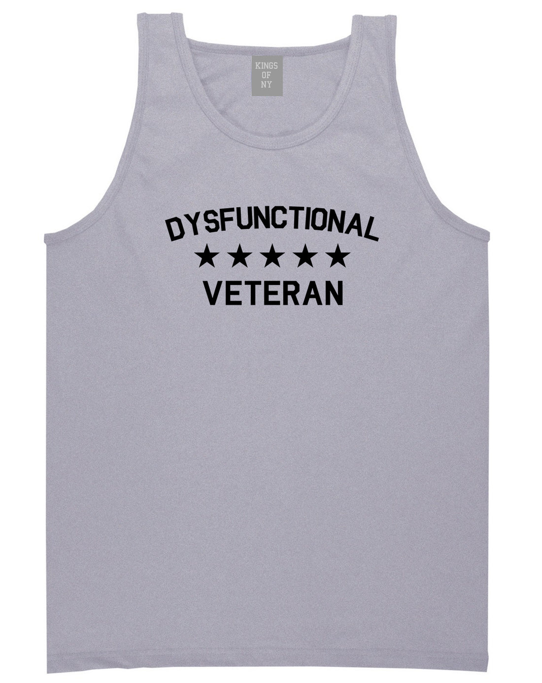 Dysfunctional Veteran Mens Tank Top Shirt Grey