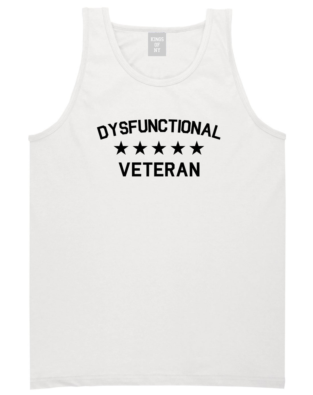 Dysfunctional Veteran Mens Tank Top Shirt White
