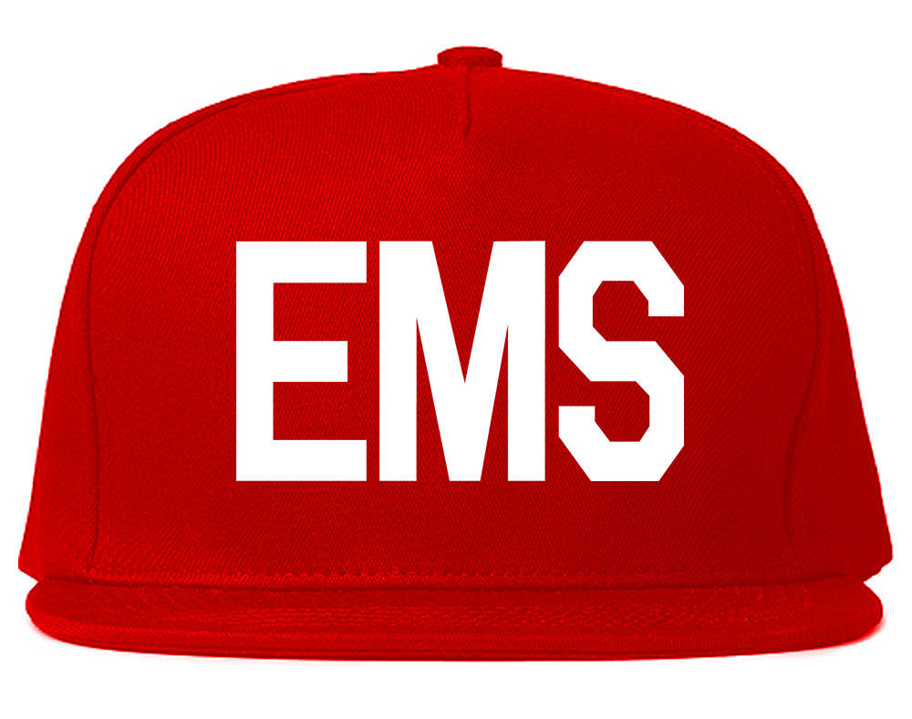 EMS_Emergency_Badge Mens Red Snapback Hat by Kings Of NY