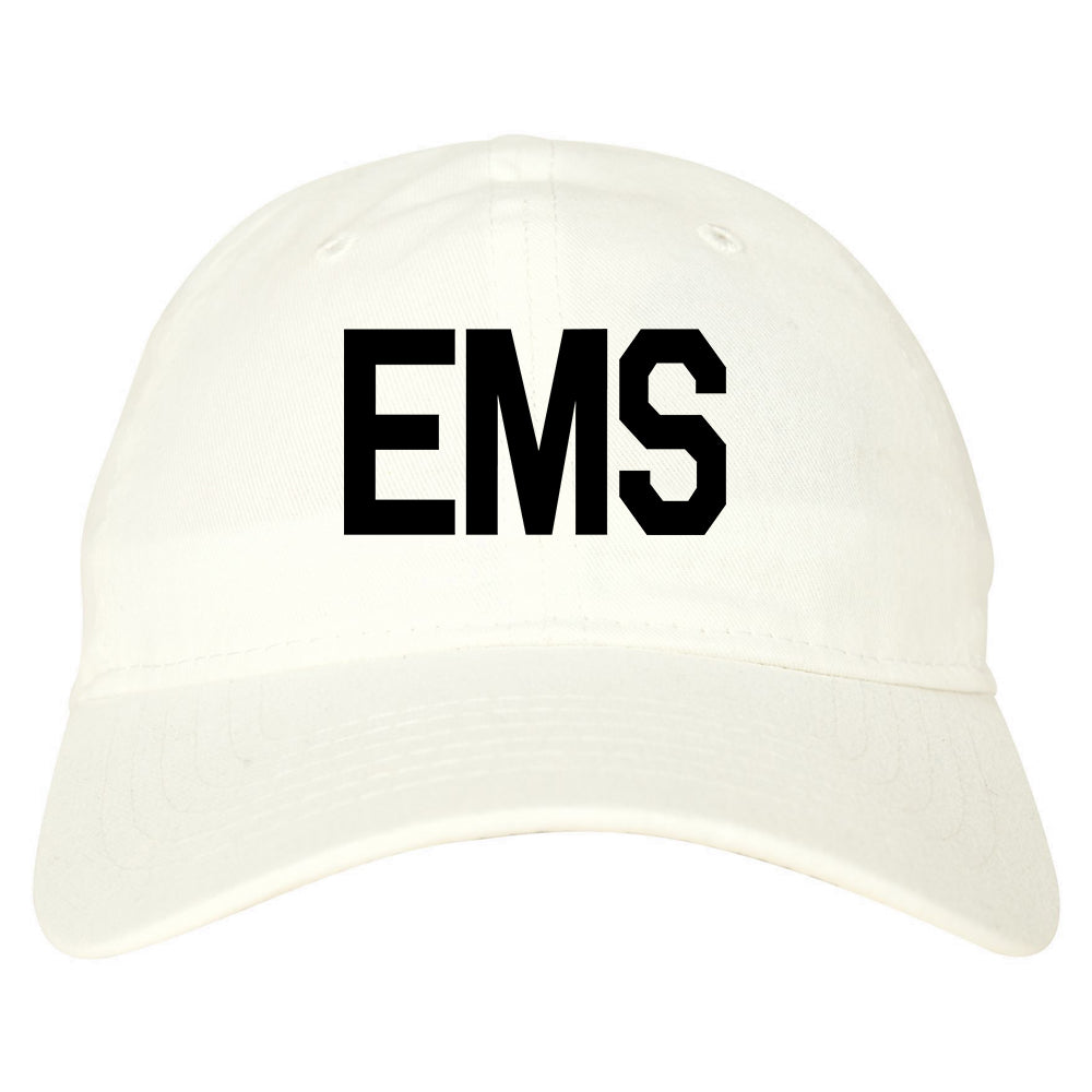 EMS_Emergency_Badge Mens White Snapback Hat by Kings Of NY