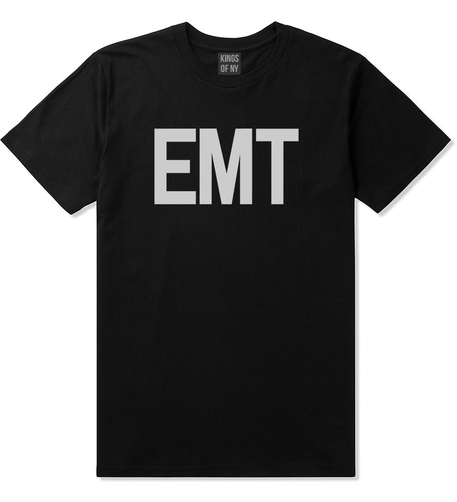 EMT_Emergency_Badge Mens Black T-Shirt by Kings Of NY