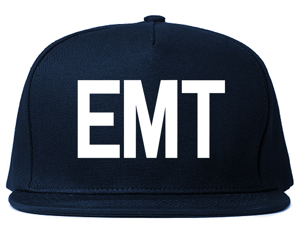 EMT_Emergency_Badge Mens Blue Snapback Hat by Kings Of NY