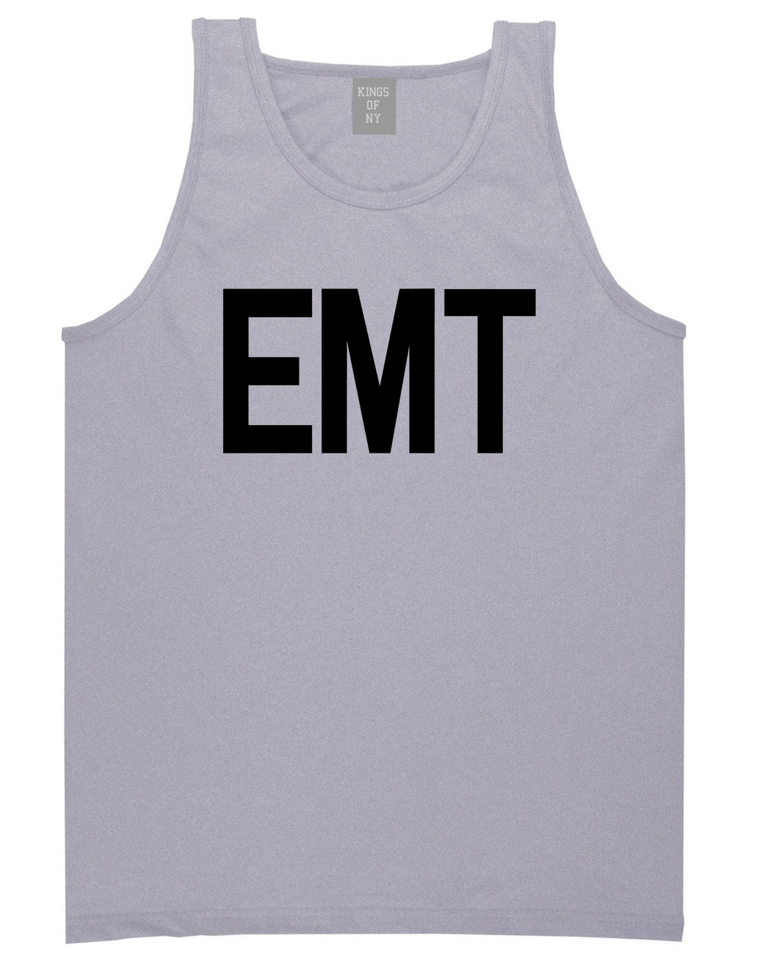 EMT_Emergency_Badge Mens Grey Tank Top Shirt by Kings Of NY