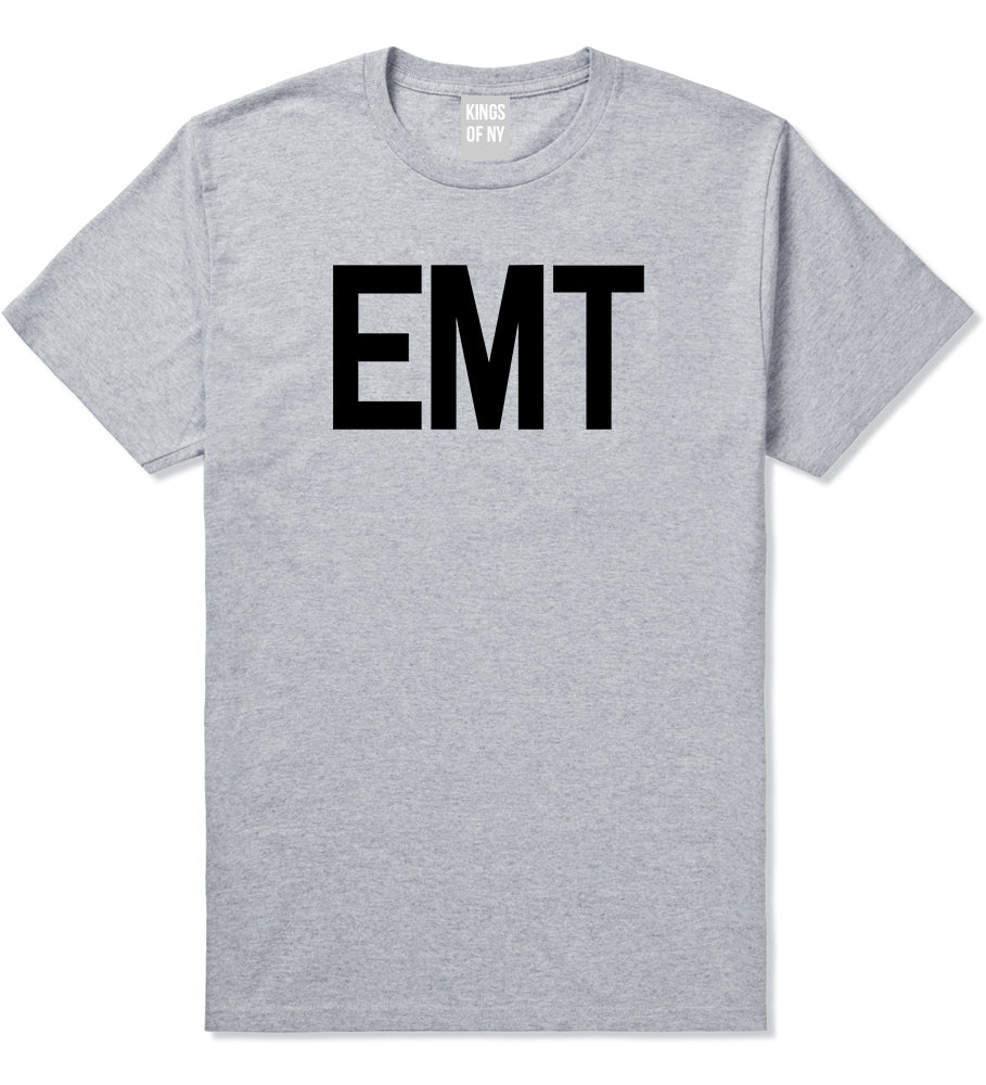 EMT_Emergency_Badge Mens Grey T-Shirt by Kings Of NY
