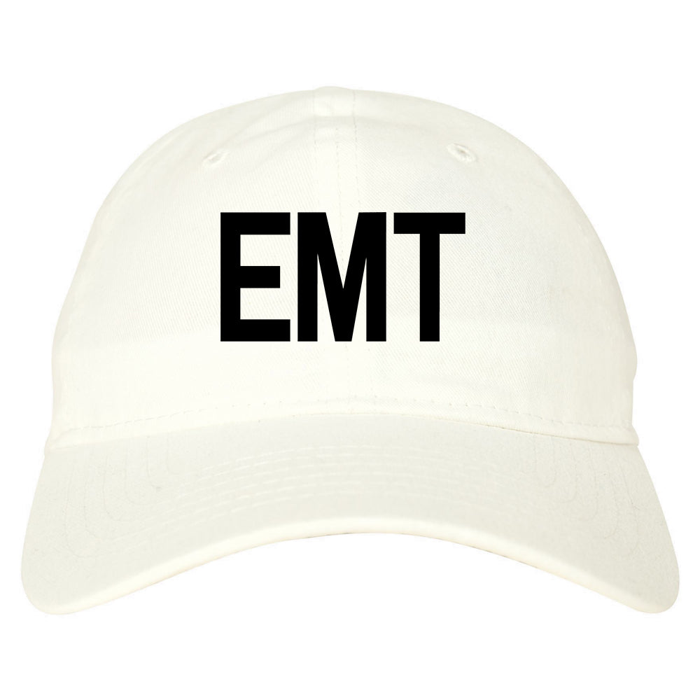 EMT_Emergency_Badge Mens White Snapback Hat by Kings Of NY
