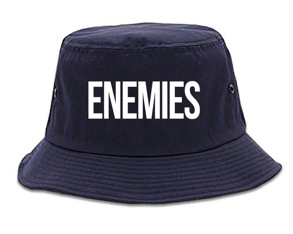 ENEMIES_Orange_Print Blue Bucket Hat