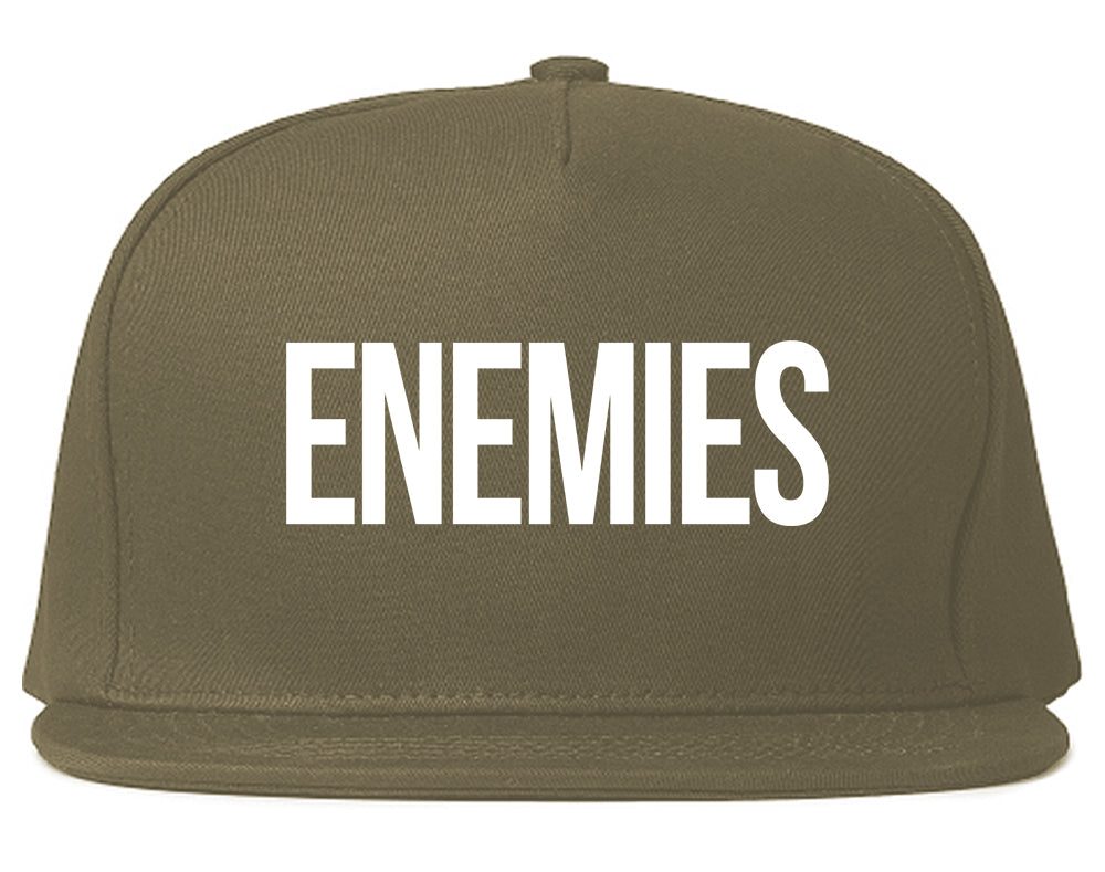 ENEMIES_Orange_Print Grey Snapback Hat