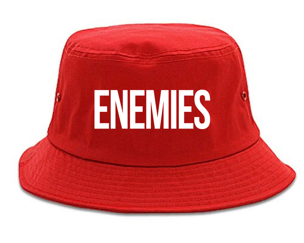 ENEMIES_Orange_Print Red Bucket Hat