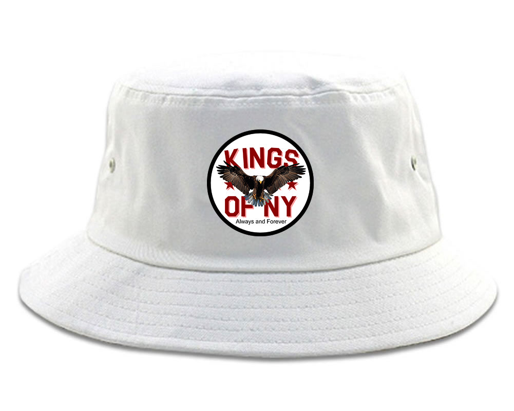 Eagle Kings Of NY Forever Mens Snapback Hat White