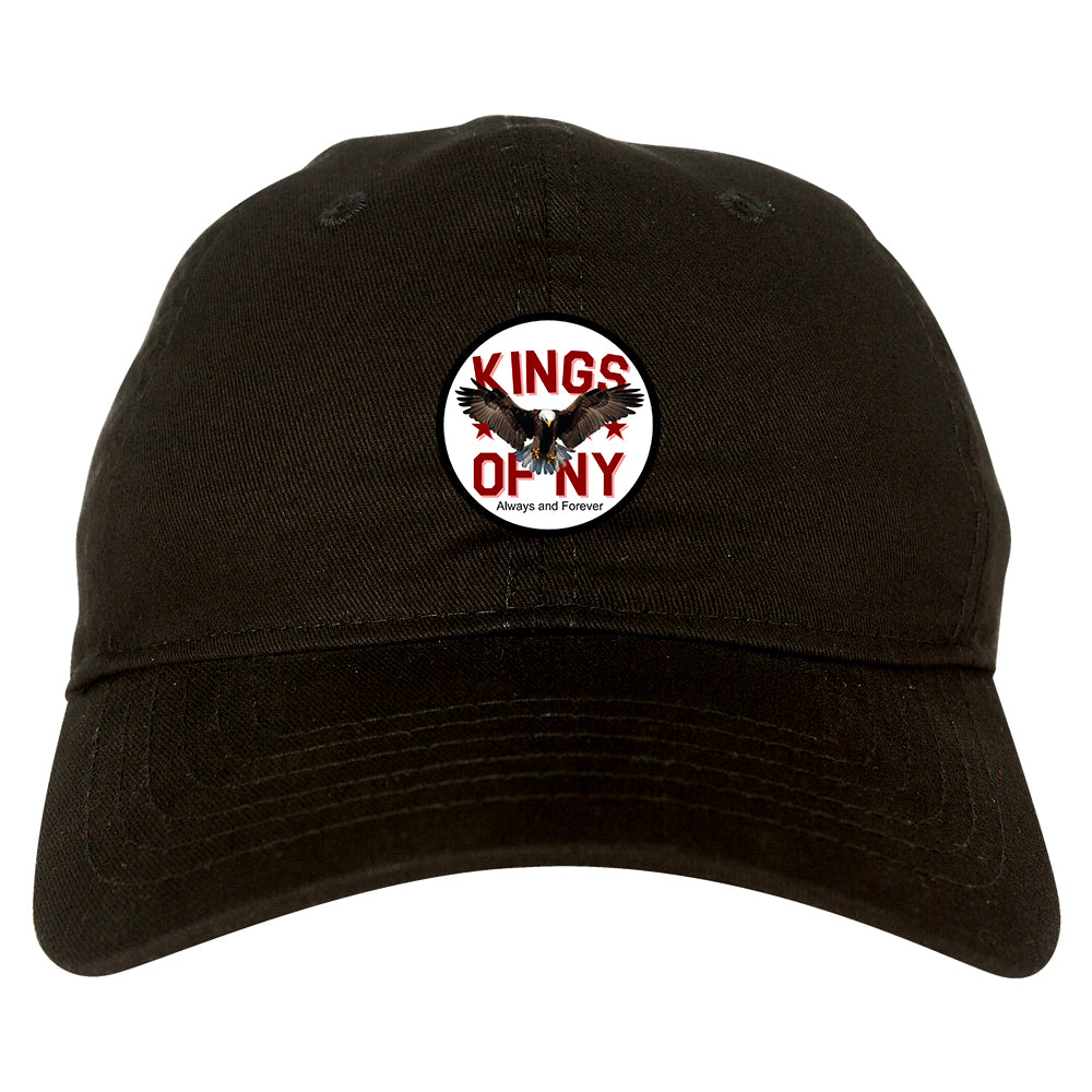 Eagle Kings Of NY Forever Mens Dad Hat Baseball Cap Black
