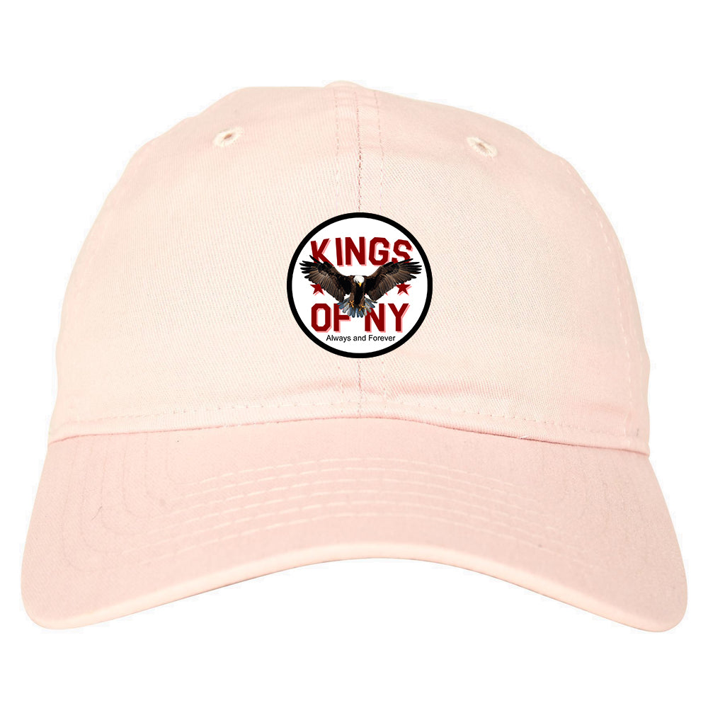 Eagle Kings Of NY Forever Mens Dad Hat Baseball Cap Pink