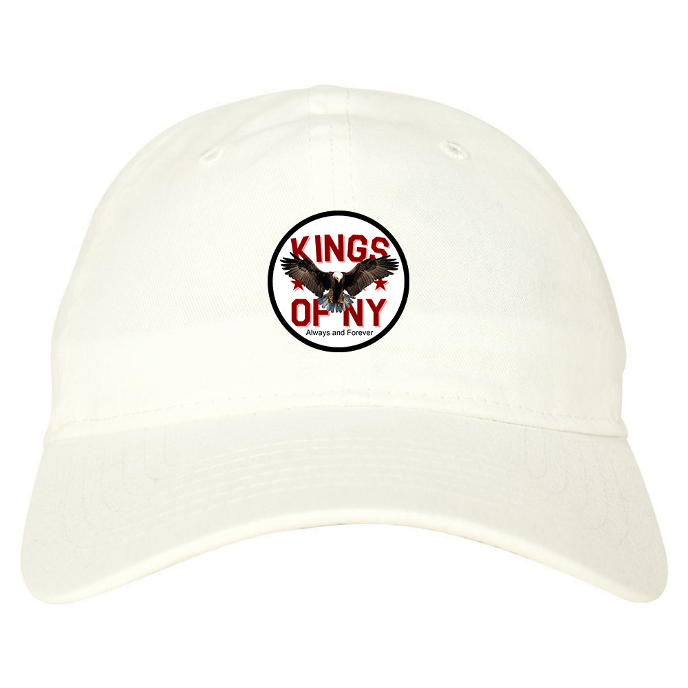 Eagle Kings Of NY Forever Mens Dad Hat Baseball Cap White