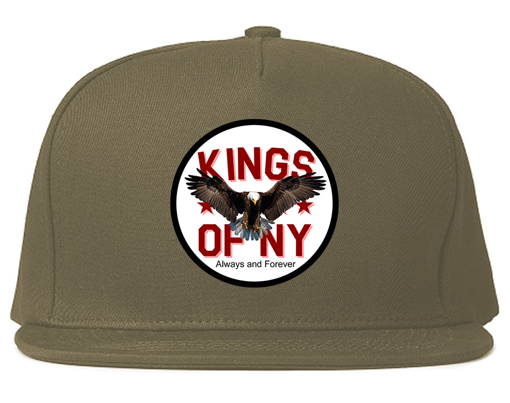 Eagle Kings Of NY Forever Mens Snapback Hat Grey