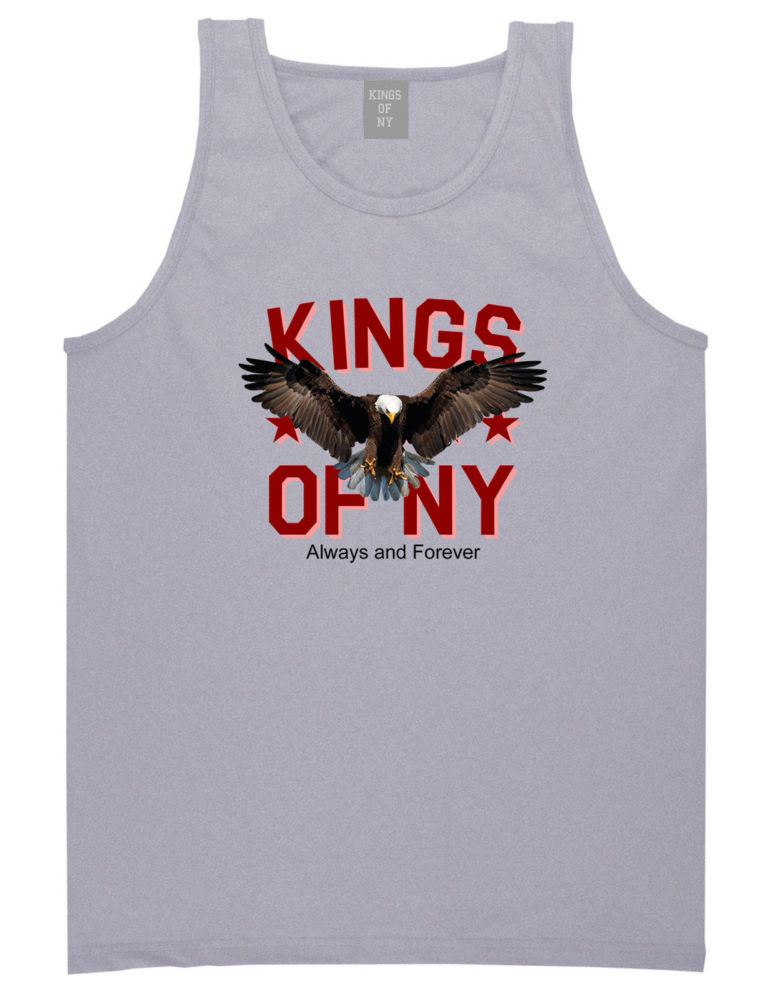 Eagle Kings Of NY Forever Mens Tank Top Shirt Grey