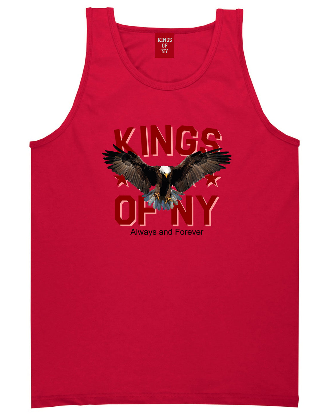 Eagle Kings Of NY Forever Mens Tank Top Shirt Red