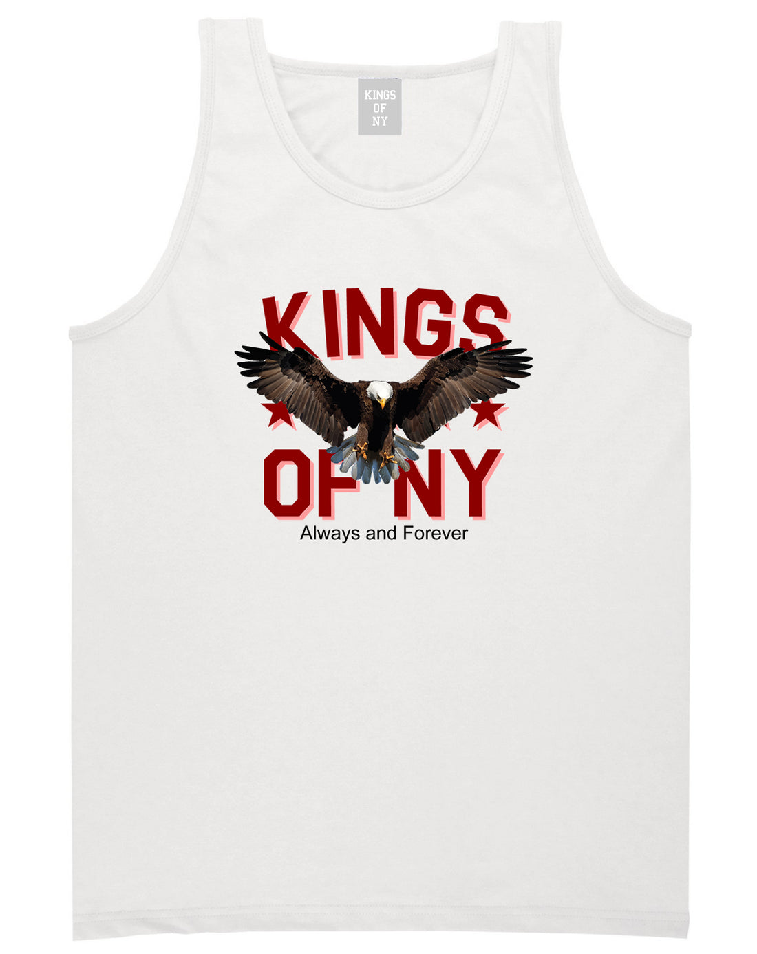 Eagle Kings Of NY Forever Mens Tank Top Shirt White
