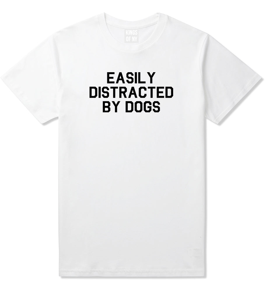 Easily Distracted By Dogs Mens T Shirt White