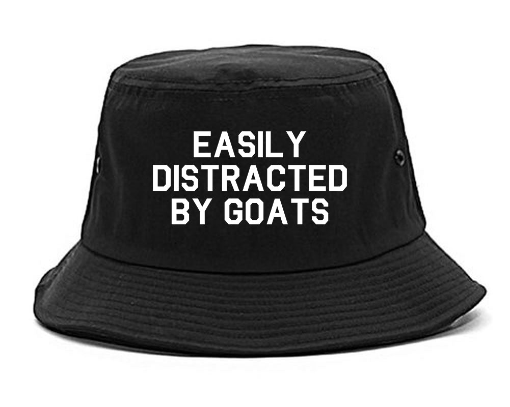 Easily Distracted By Goats Mens Snapback Hat Black