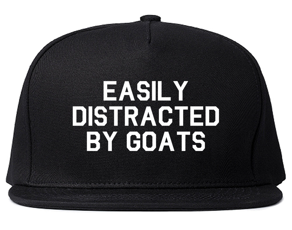 Easily Distracted By Goats Mens Snapback Hat Black