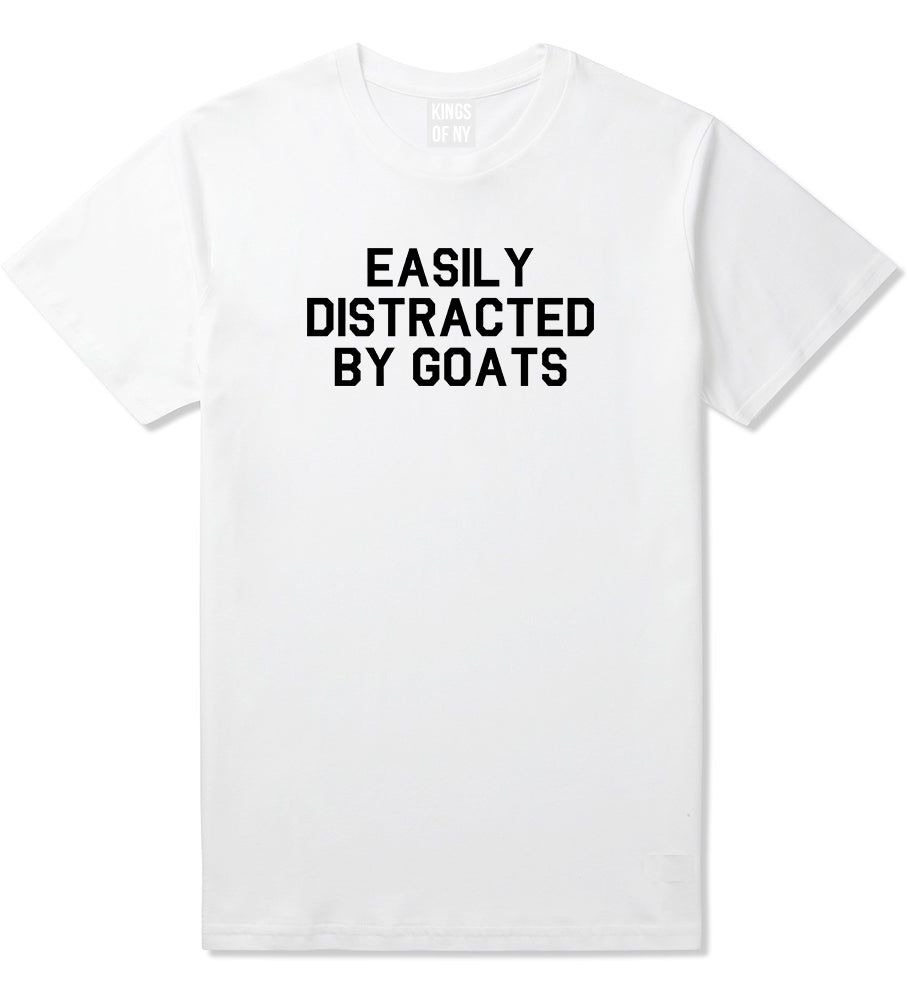 Easily Distracted By Goats Mens T Shirt White