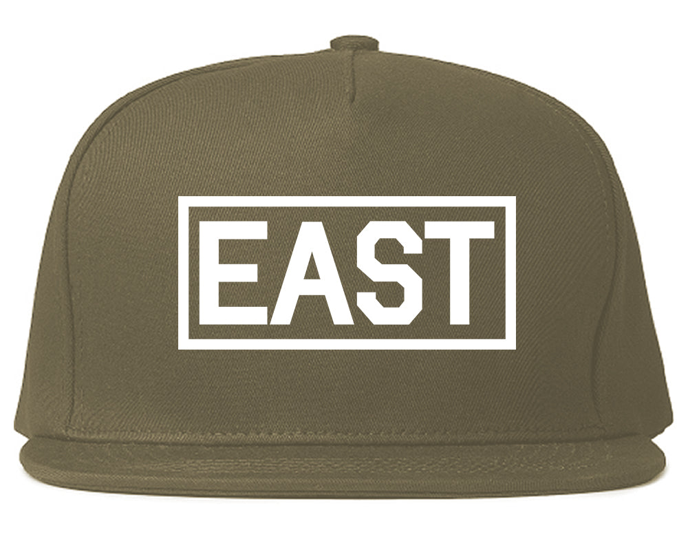 East_Box_Logo Mens Grey Snapback Hat by Kings Of NY