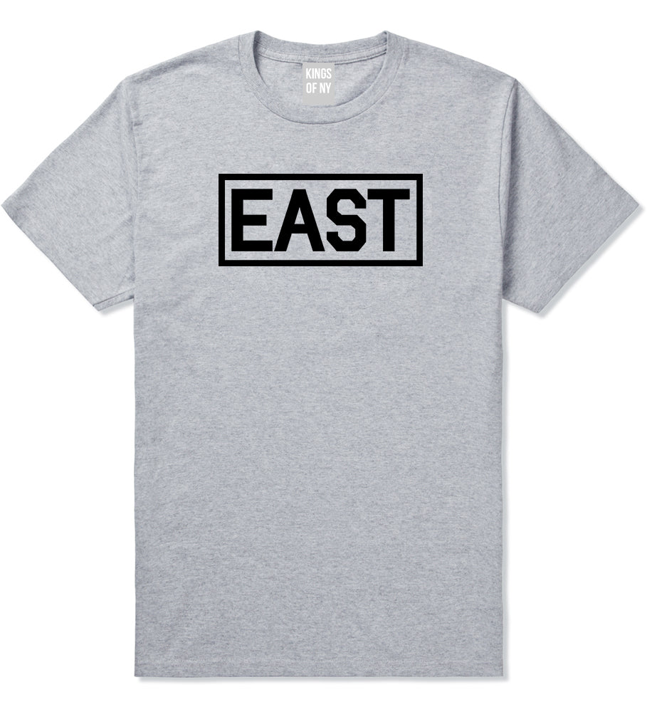 East_Box_Logo Mens Grey T-Shirt by Kings Of NY